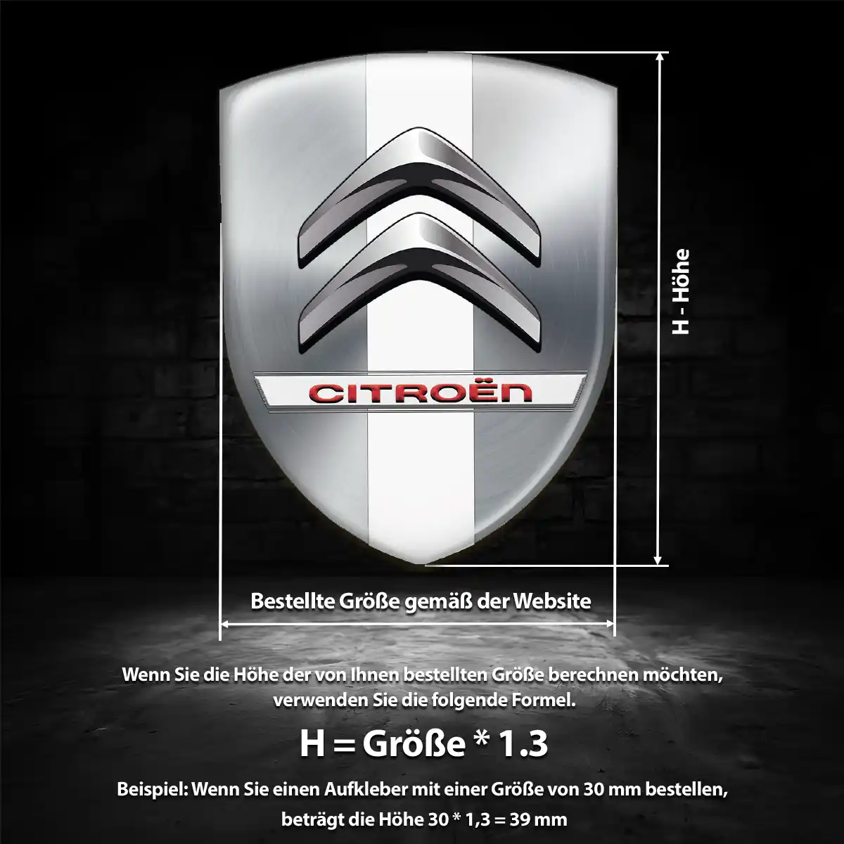 Citroen Silikon Aufkleber Embleme Auto Interieurdesign