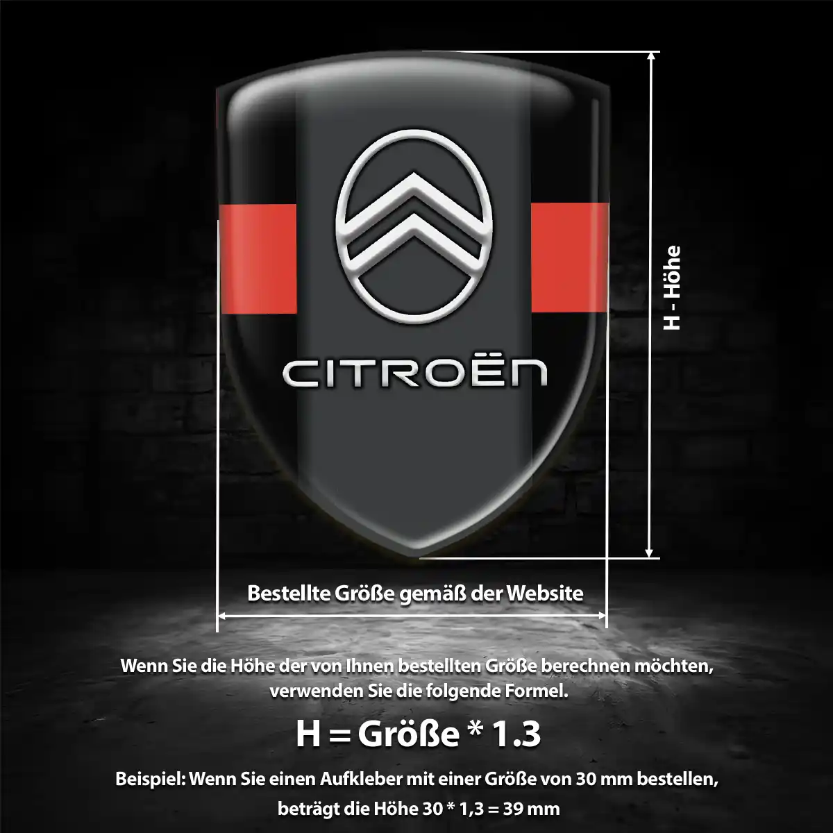 Citroen Silikon Aufkleber Embleme Auto Premiumqualität