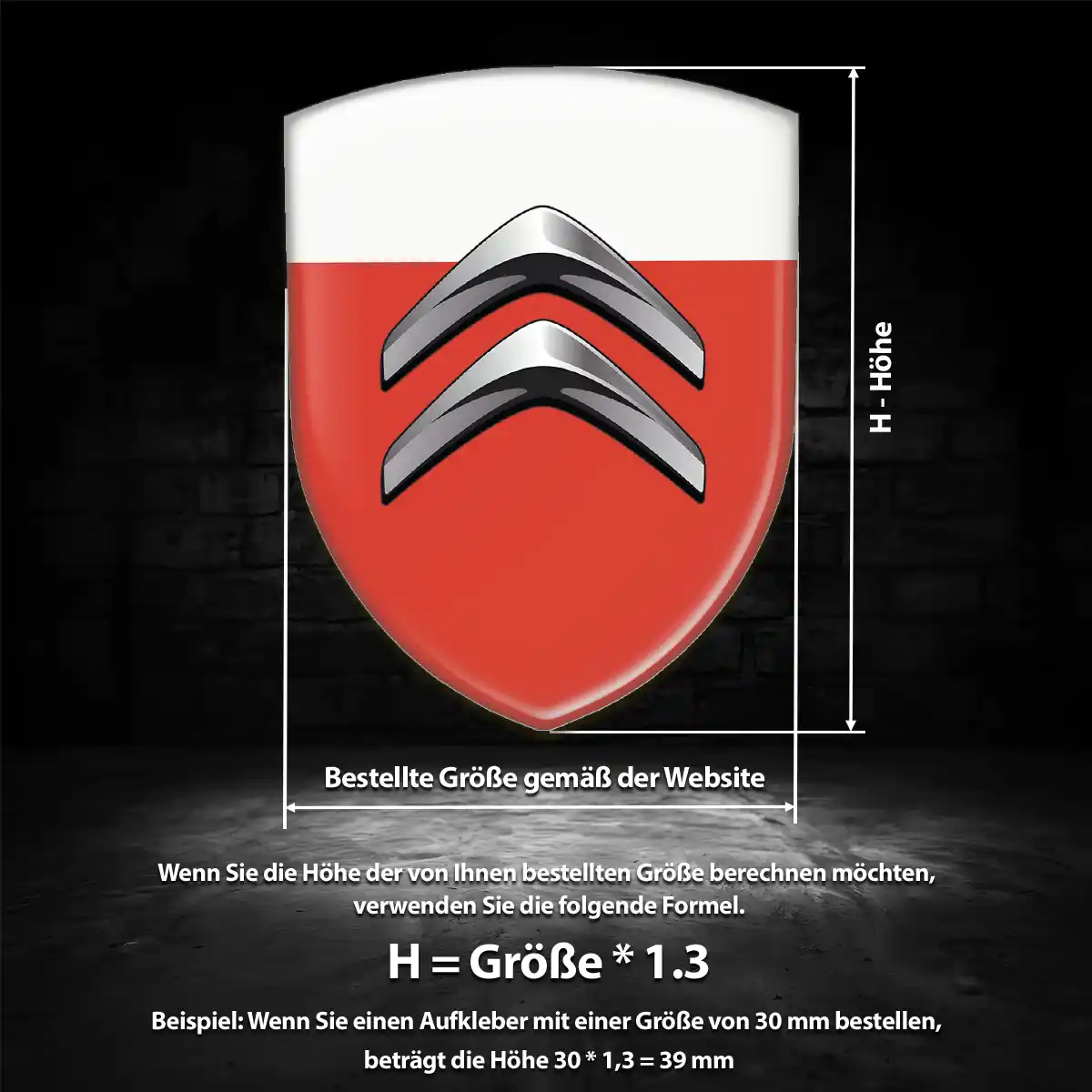 Citroen Silikon Aufkleber Embleme Exterieurdesign