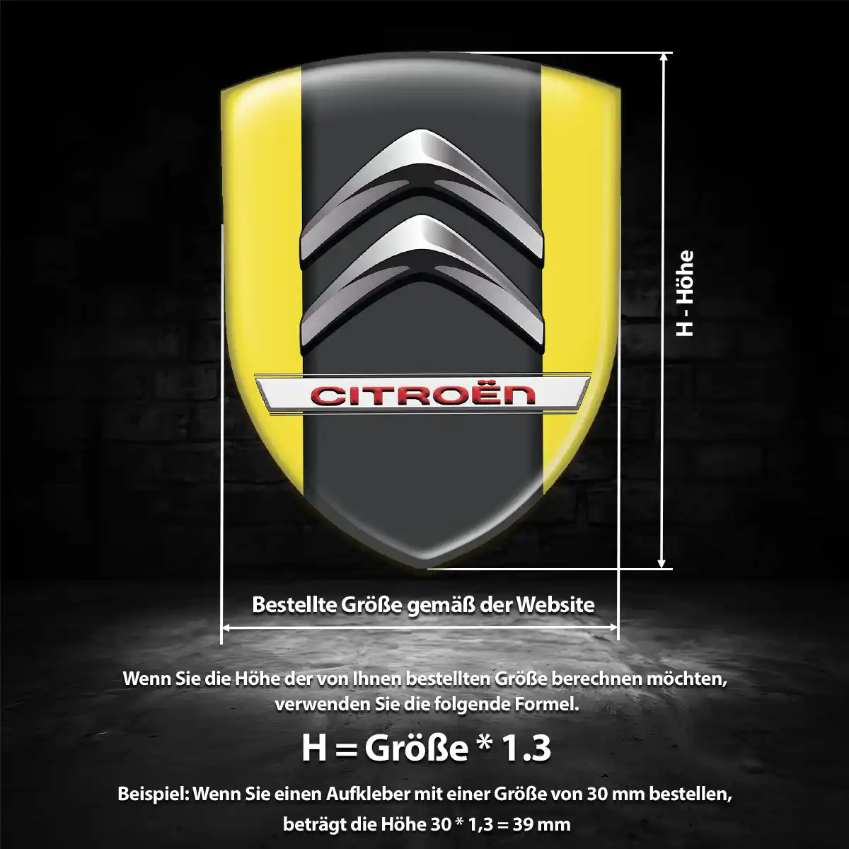 Citroen Silikon Aufkleber Embleme Markenedition