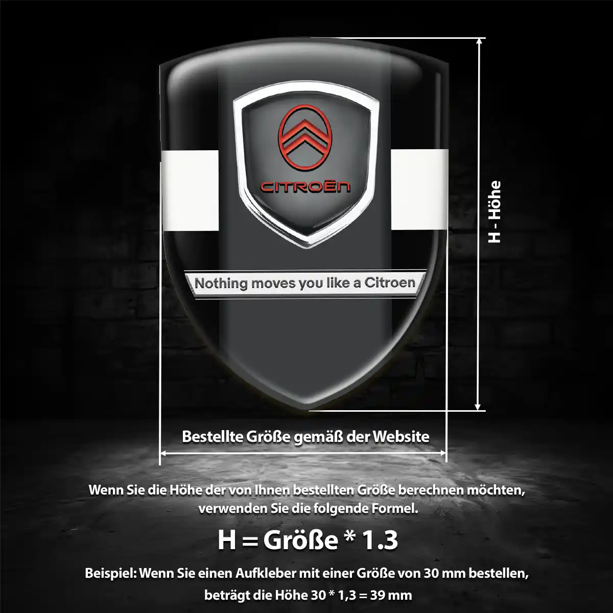 Citroen Silikon Aufkleber Embleme Premiumqualität