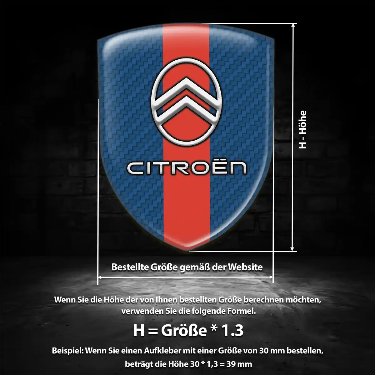 Citroen Silikon Aufkleber Wappen Auto Elegantes Design