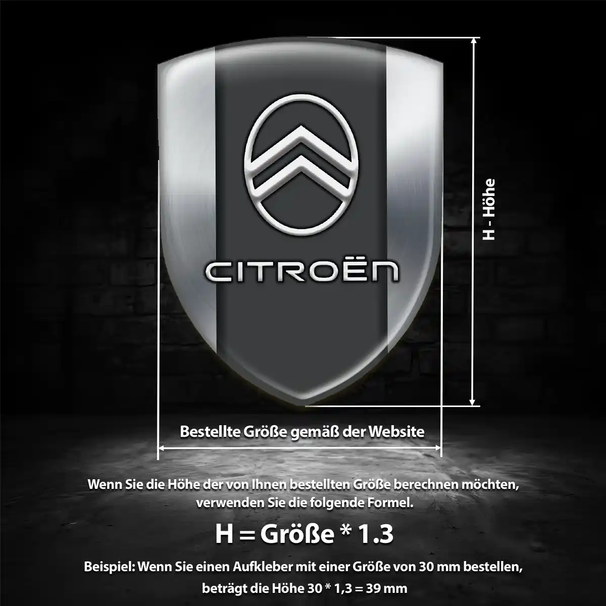 Citroen Silikon Aufkleber Wappen Auto Interieurdesign