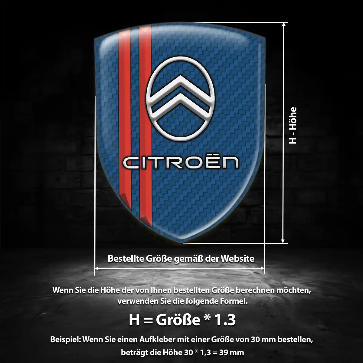 Citroen Silikon Aufkleber Wappen Auto Markenedition