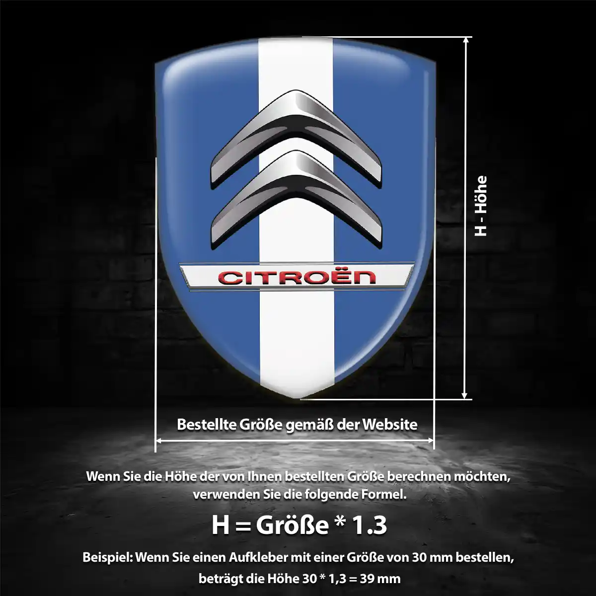 Citroen Silikon Aufkleber Wappen Hohe Qualität