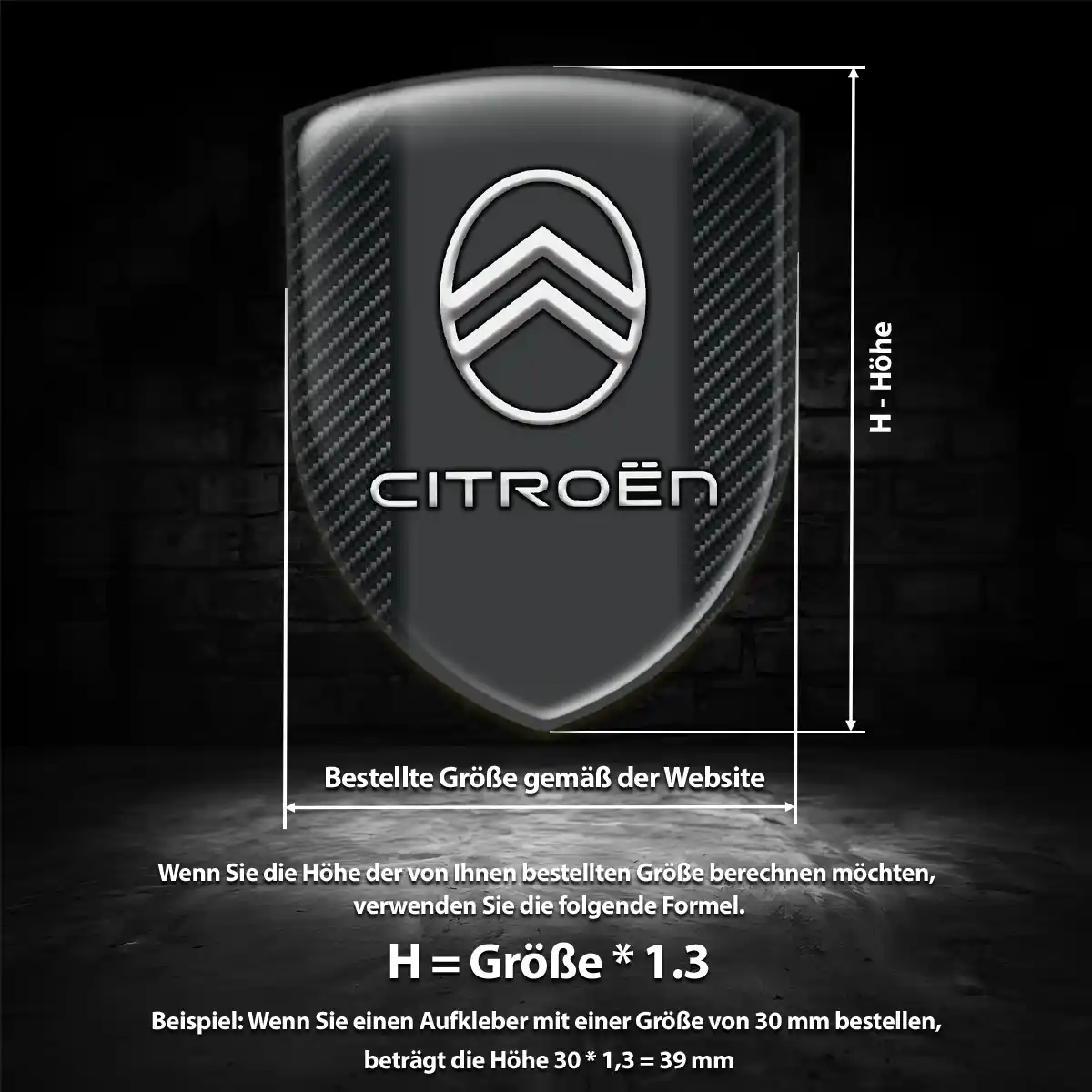 Citroen Silikon Aufkleber Wappen Interieurdesign