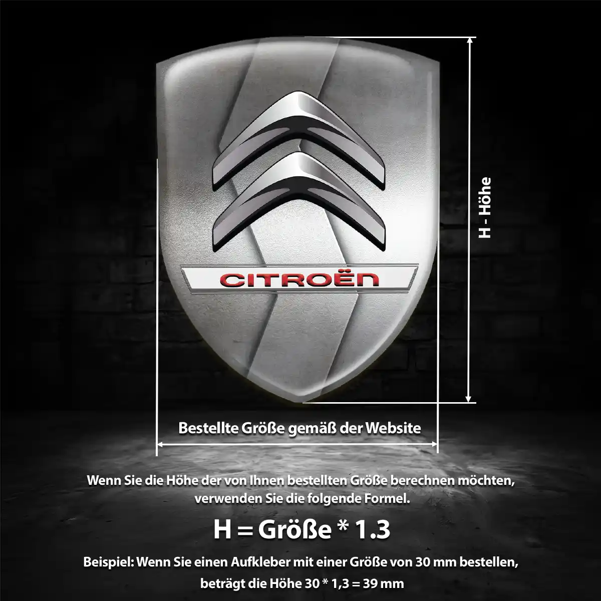 Citroen Silikon Aufkleber Wappen Modernes Design