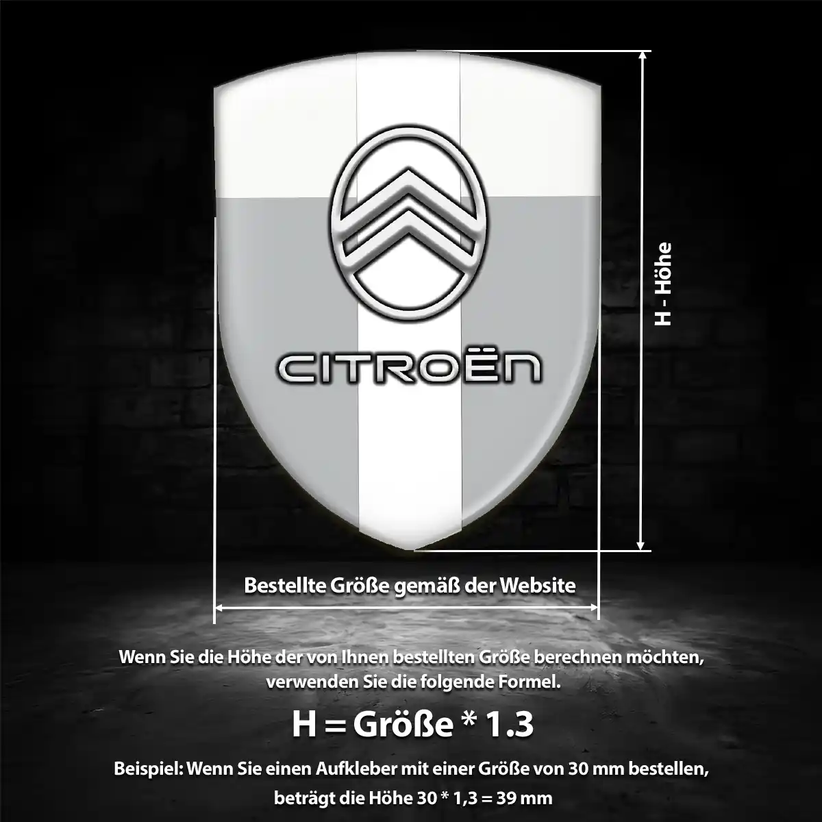 Citroen Wappen Aufkleber Edles Design