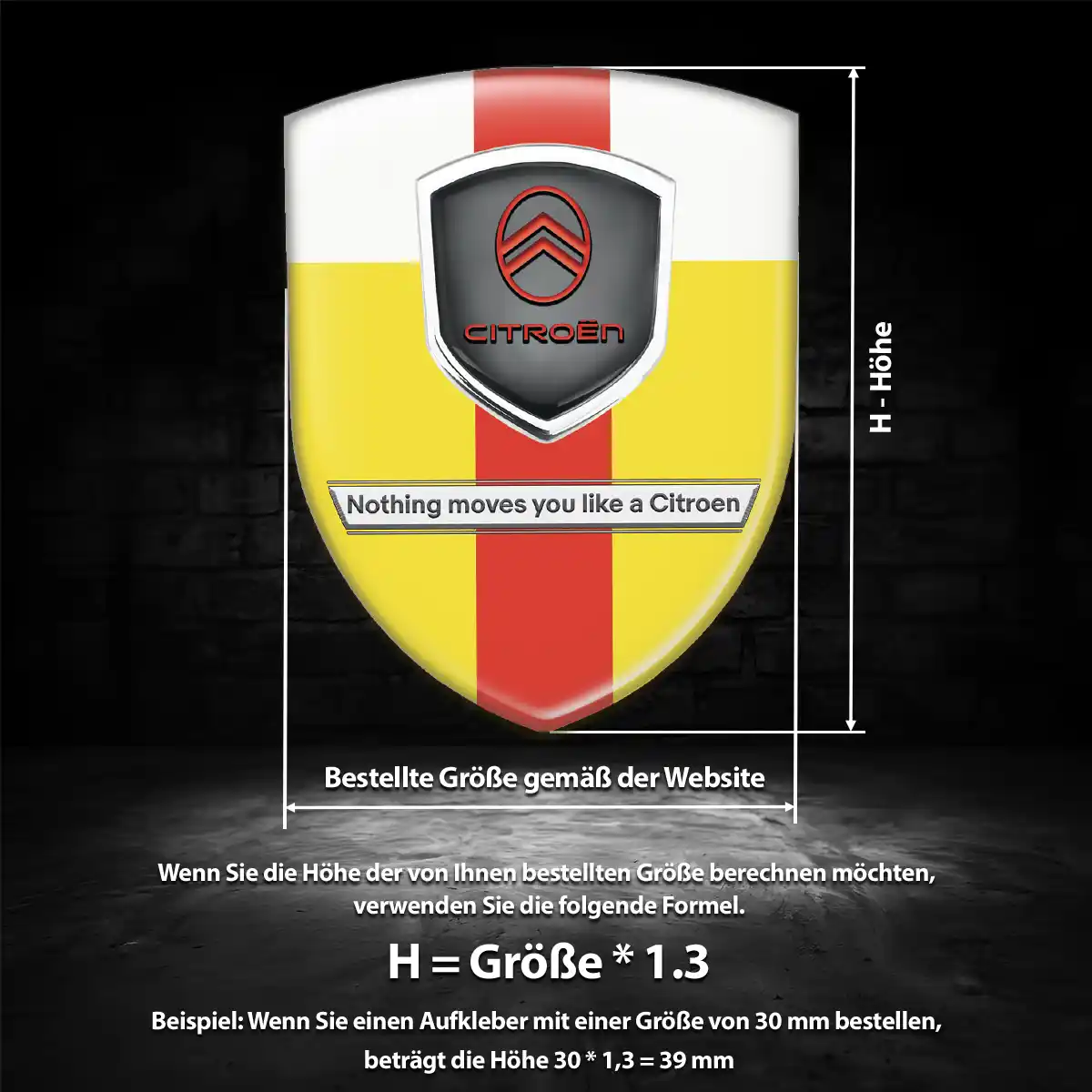 Citroen Wappen Aufkleber Emblem Edles Design