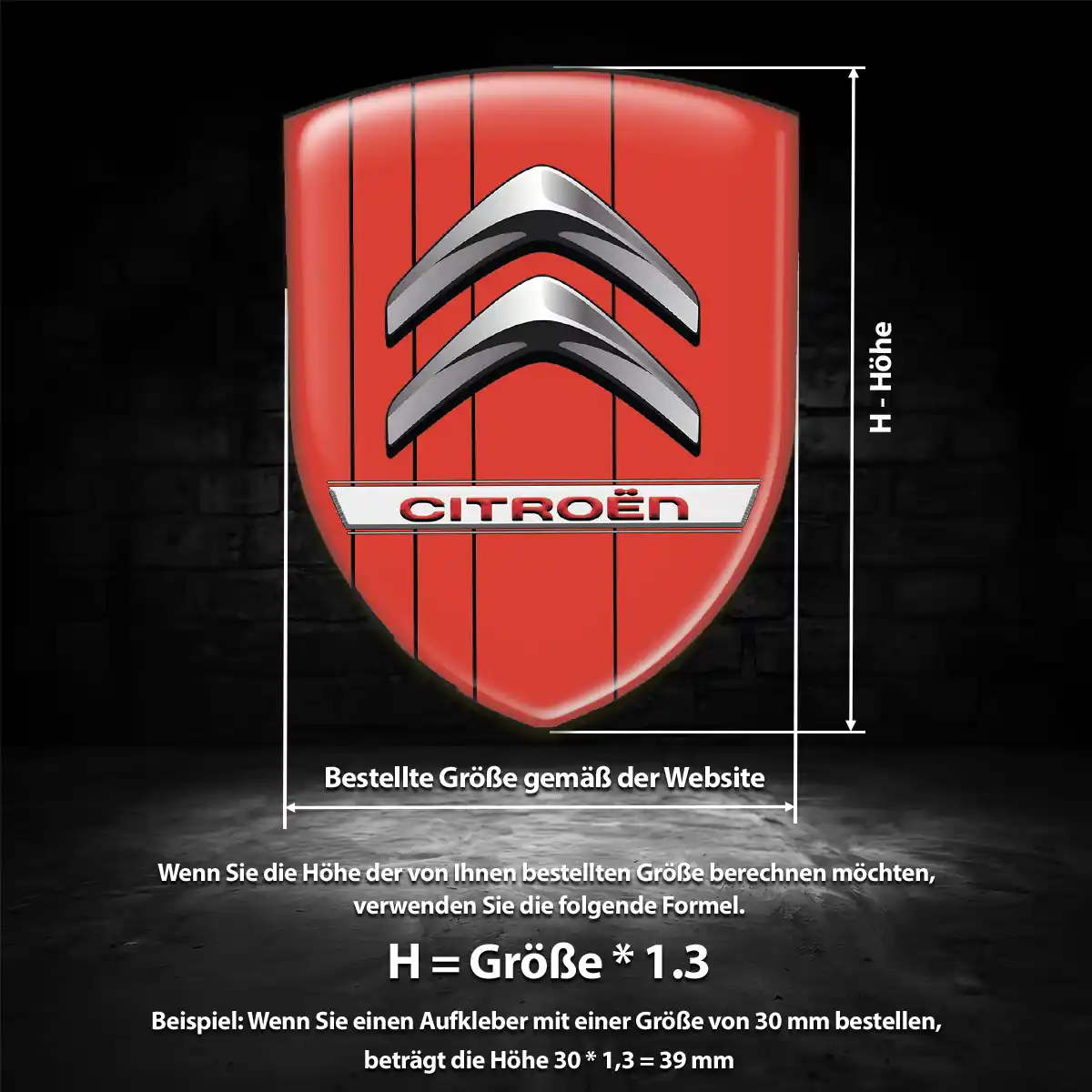Citroen Wappen Aufkleber Emblem Exterieurdesign