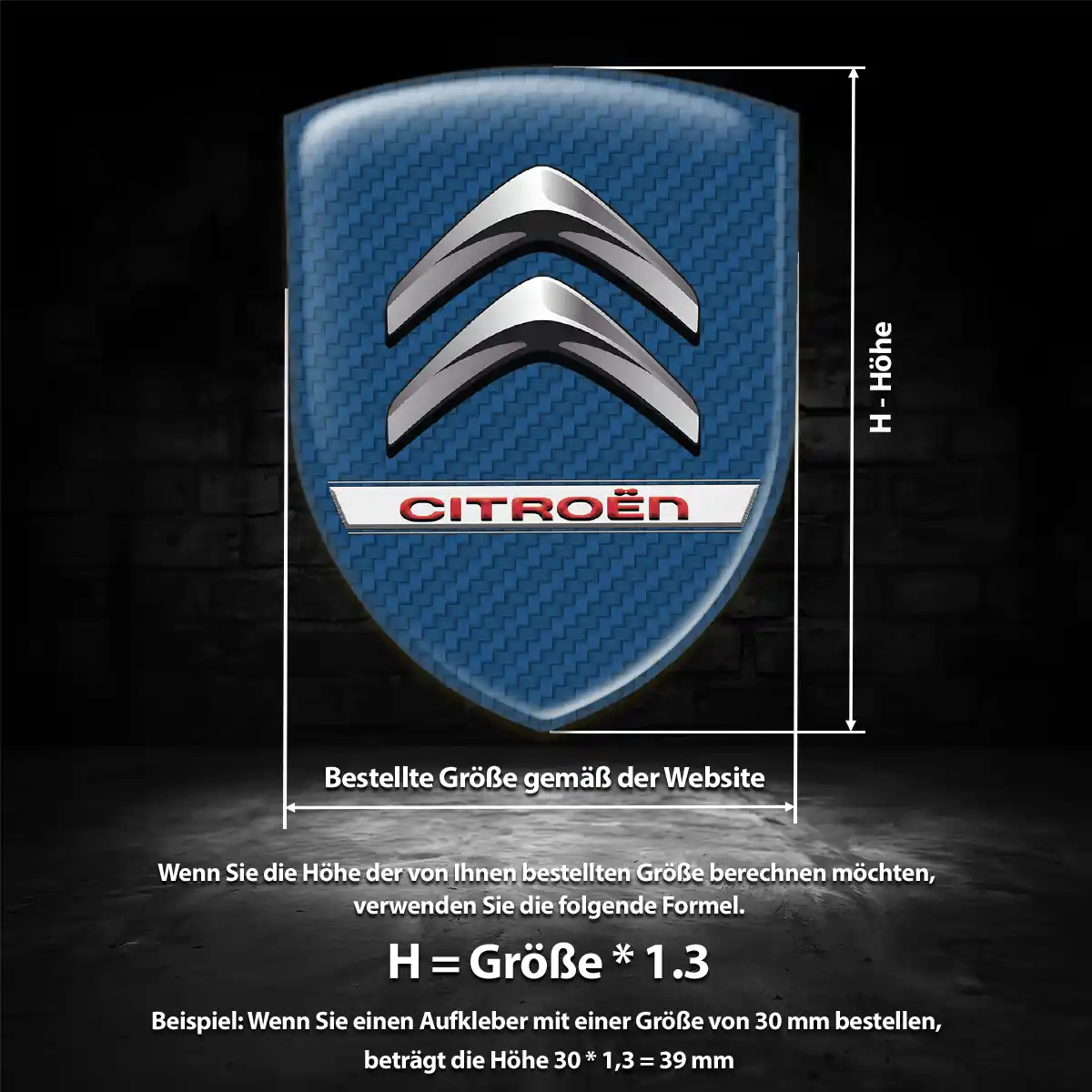 Citroen Wappen Aufkleber Emblem Hochwertiges Harz