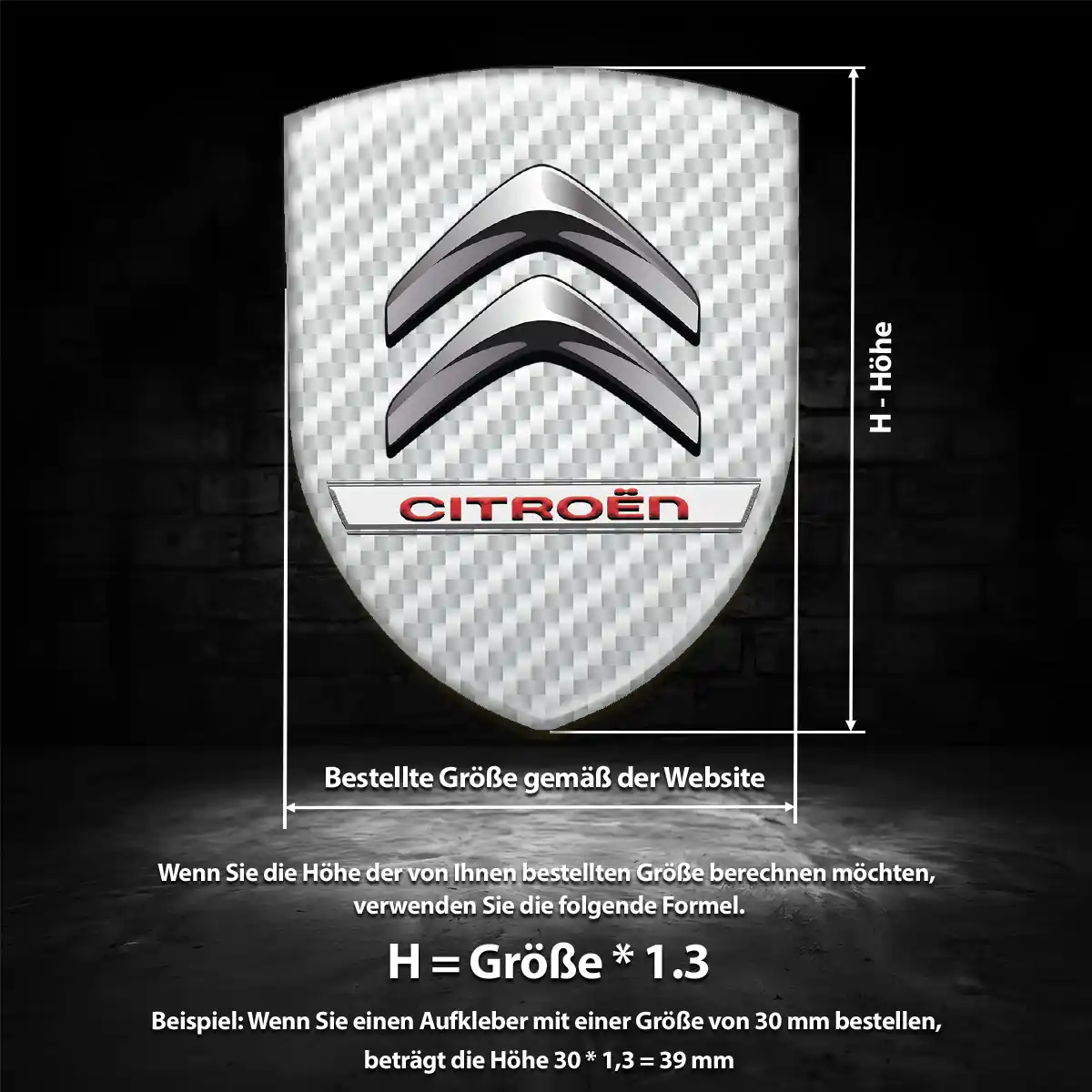Citroen Wappen Aufkleber Limitierte Auflage