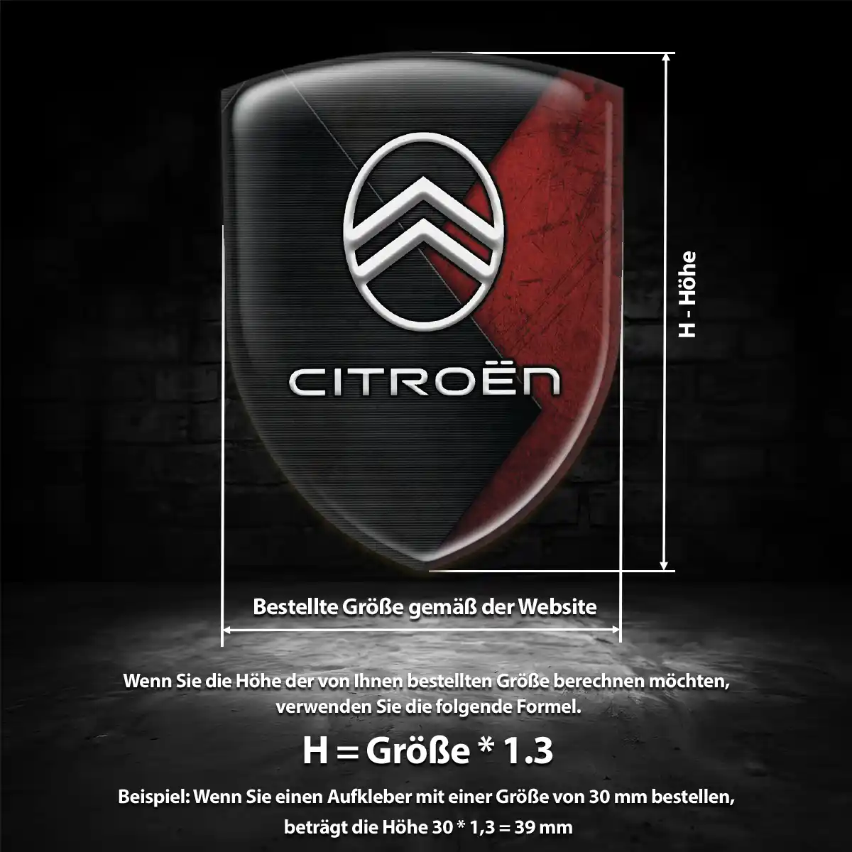 Citroen Wappen Emblem Aufkleber Auto Edles Design