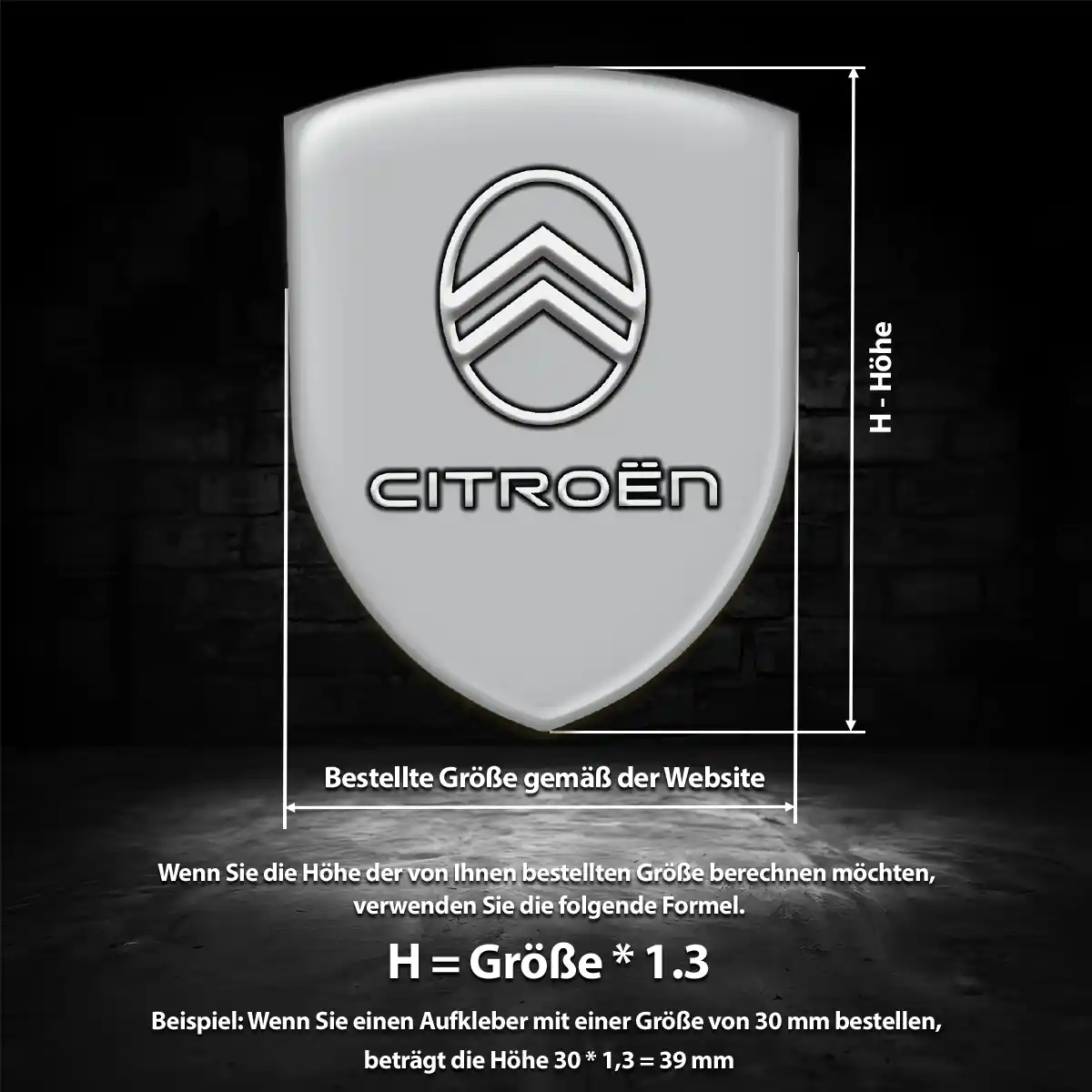 Citroen Wappen Emblem Aufkleber Auto Hochwertiges Harz