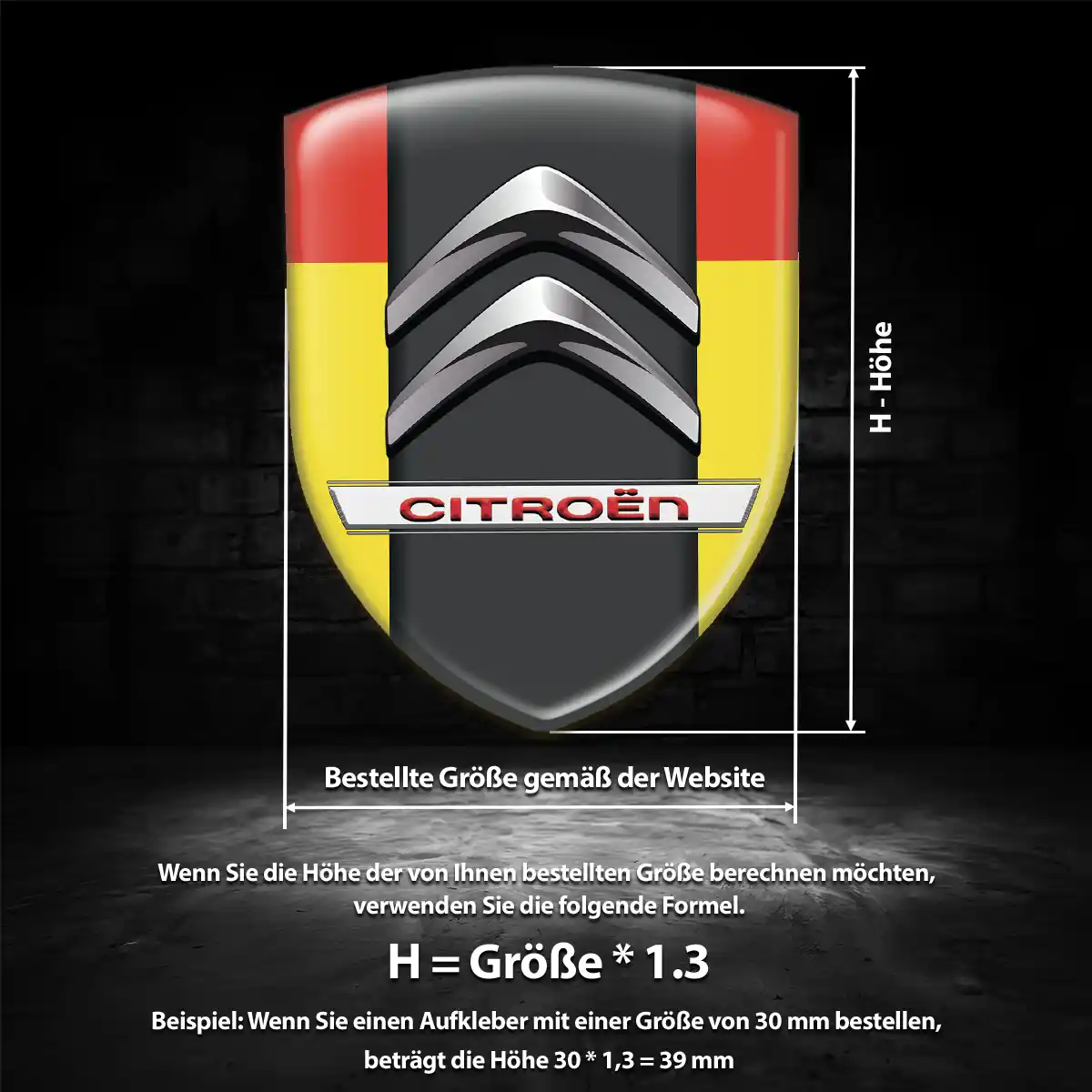 Citroen Wappen Emblem Aufkleber Auto Interieurdesign
