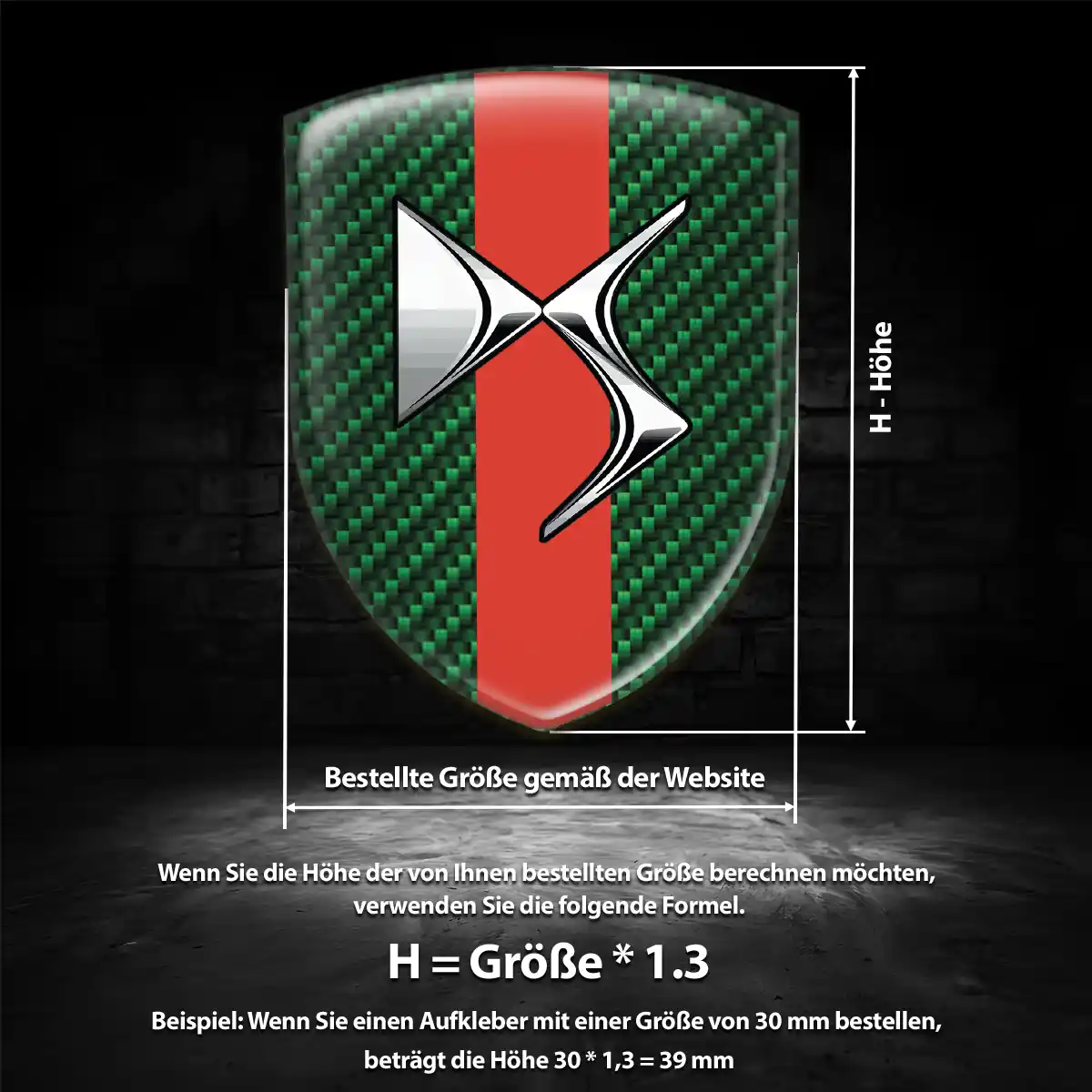 Citroen Wappen Emblem Aufkleber Premium-Edition
