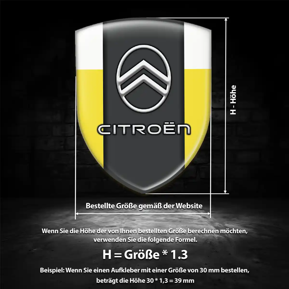 Citroen Wappen Emblem Hochwertiges Harz