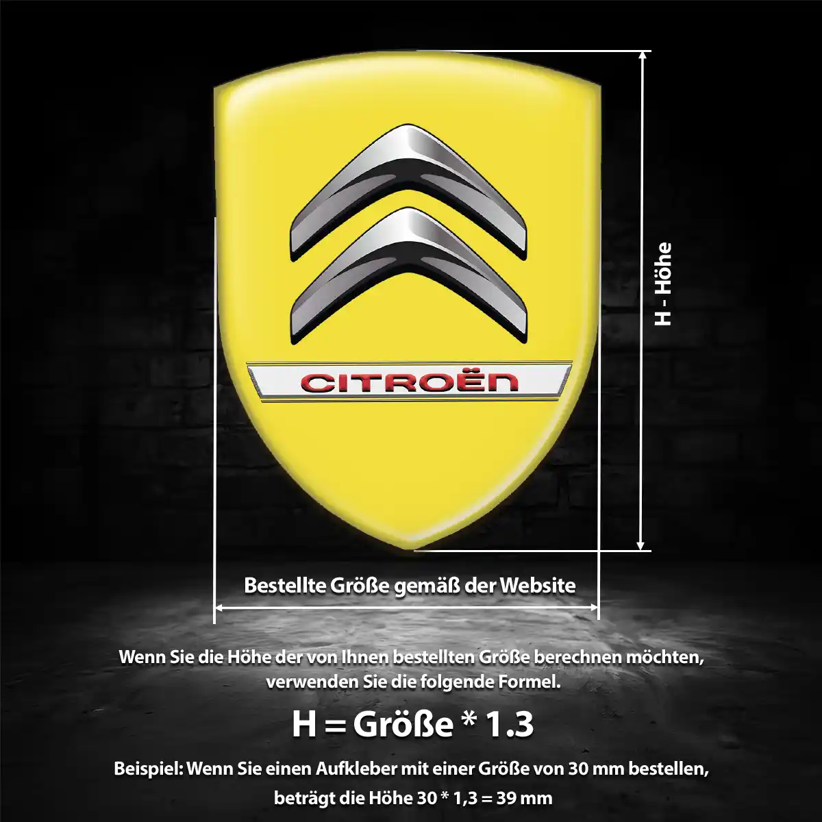 Citroen Wappen Emblem Premium-Edition