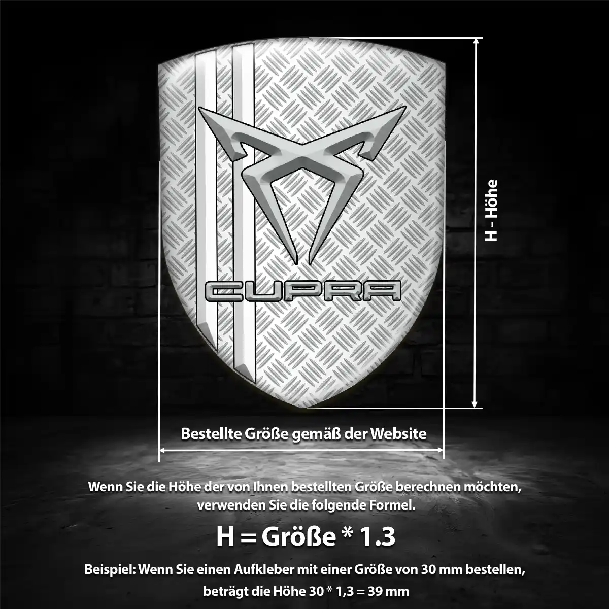 Cupra 3D Gel Aufkleber Auto Hohe Qualität