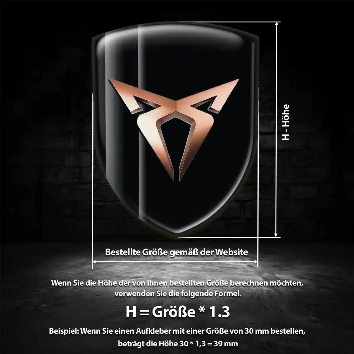 Cupra 3D Gel Aufkleber Emblem Auto Hohe Qualität
