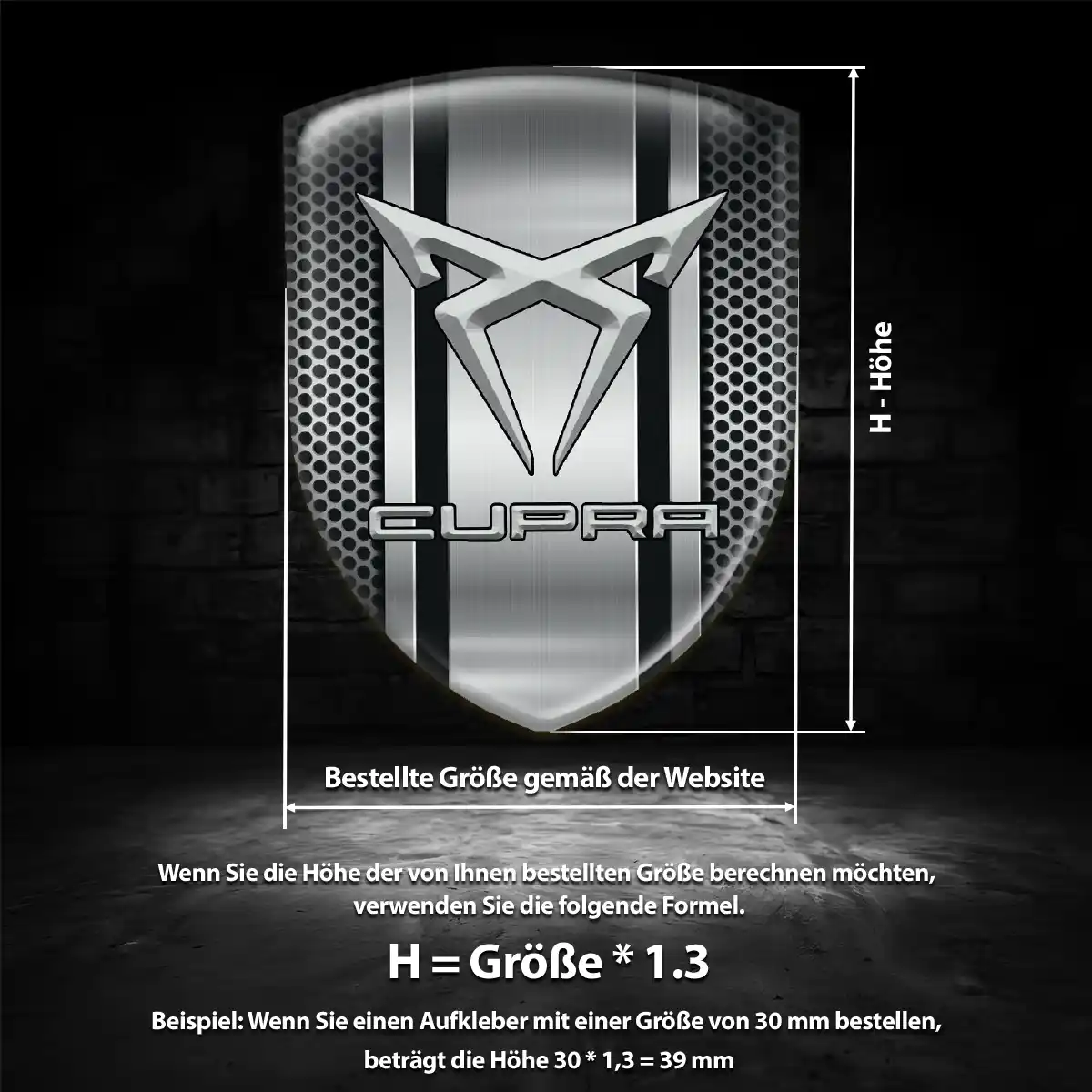 Cupra 3D Gel Aufkleber Emblem Auto Limitierte Auflage