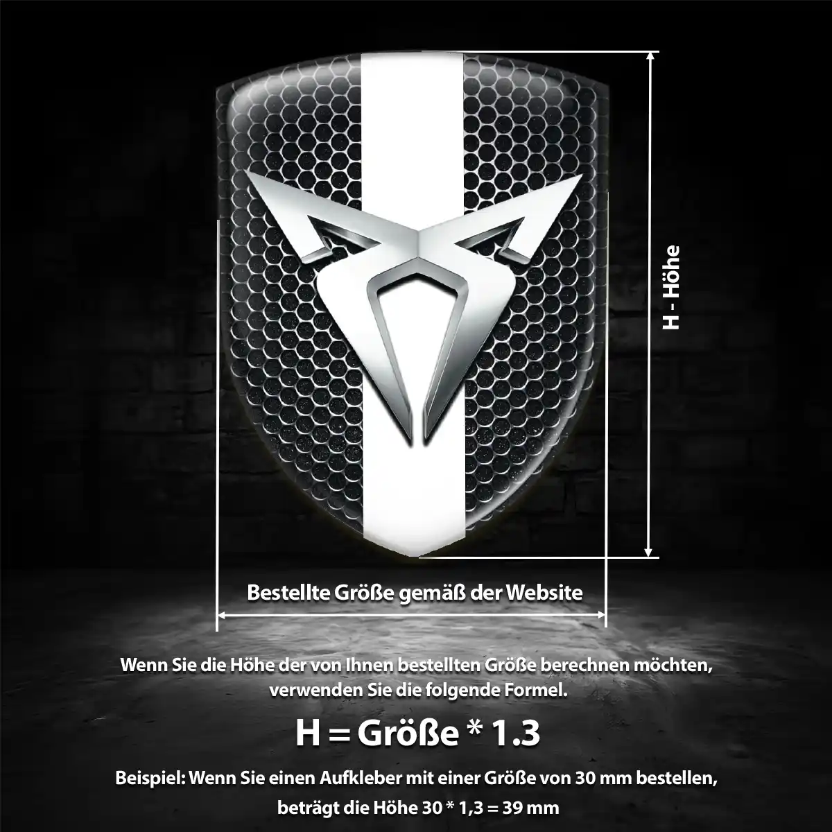 Cupra 3D Gel Aufkleber Emblem Auto Premium-Edition