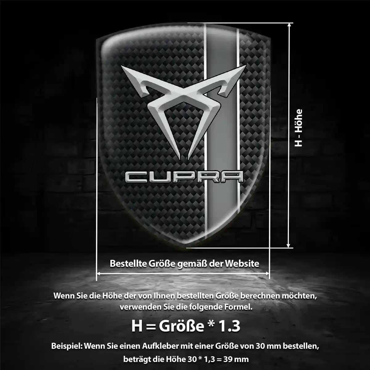 Cupra 3D Gel Aufkleber Emblem Auto Premiumqualität