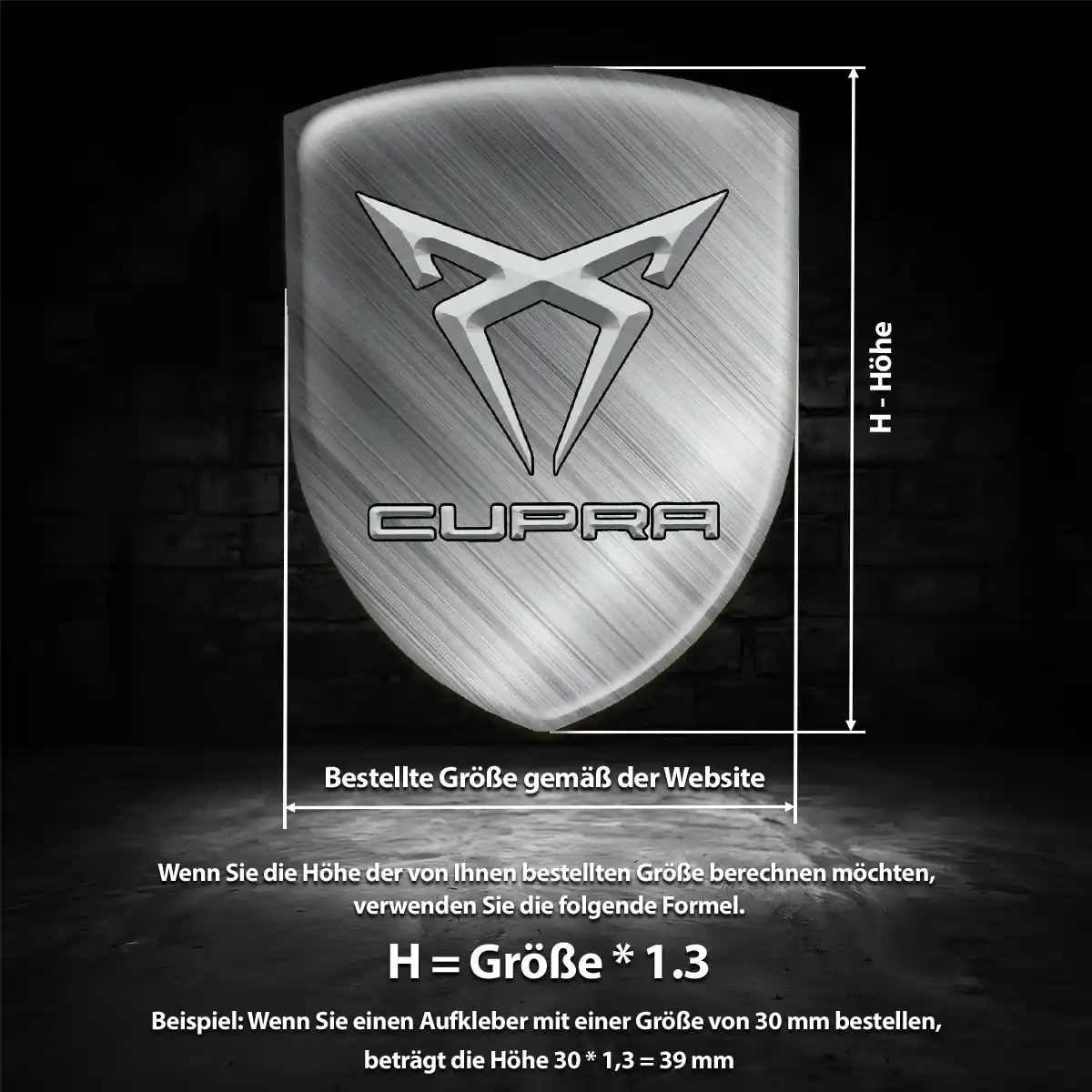 Cupra 3D Gel Aufkleber Emblem Auto Stilvolles Design