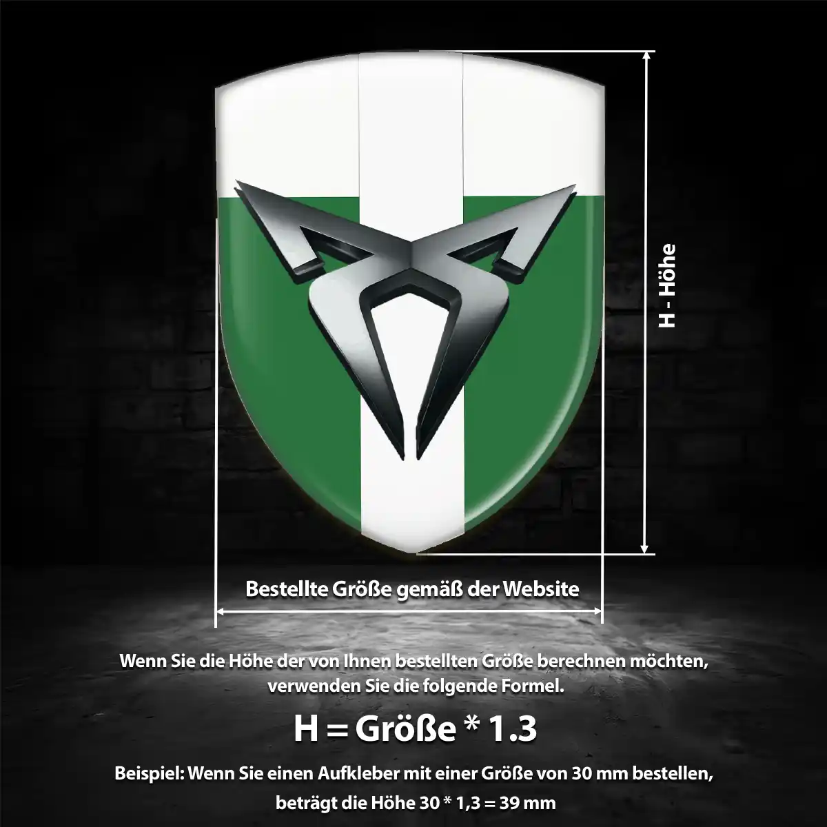 Cupra 3D Gel Aufkleber Emblem Premiumqualität