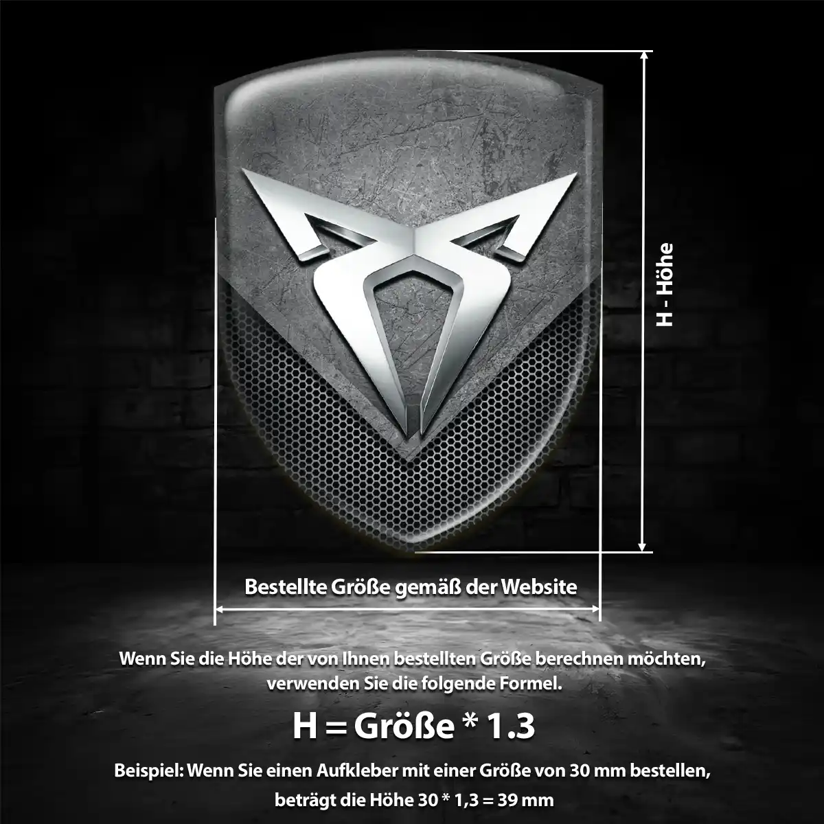Cupra 3D Gel Aufkleber Emblem Stilvolles Design