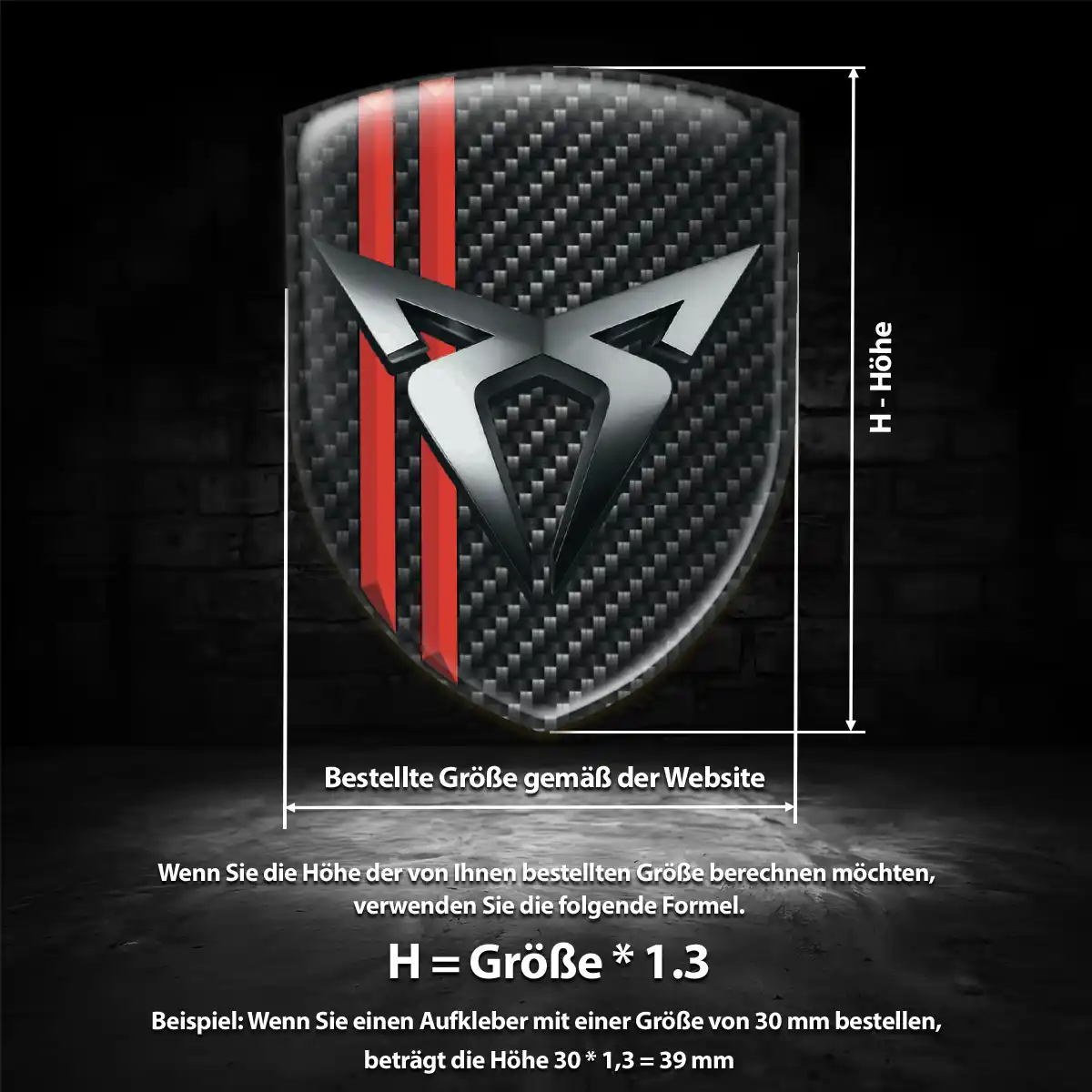 Cupra 3D Gel Aufkleber Premium-Edition