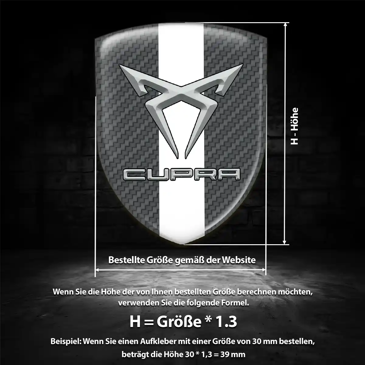 Cupra 3D Gel Aufkleber Silikon Auto Stilvolles Design