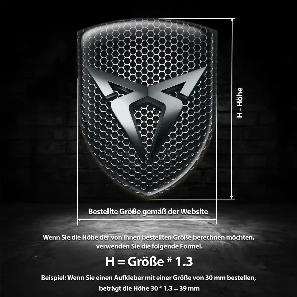 Cupra 3D Gel Aufkleber Silikon Hohe Qualität
