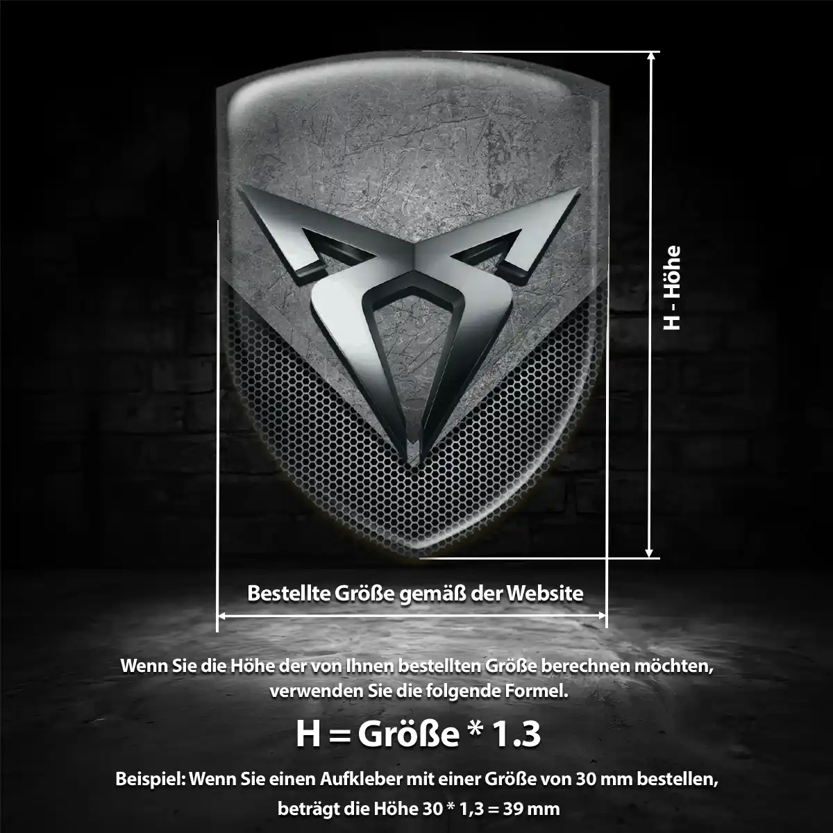 Cupra 3D Gel Aufkleber Silikon Premium-Edition