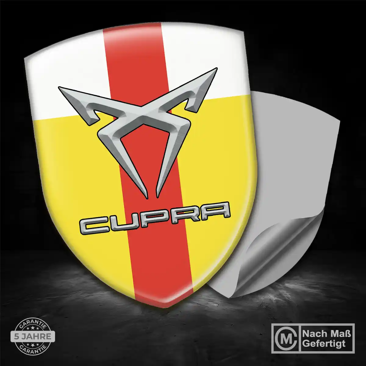Cupra 3D Gel Aufkleber Wappen Auto Premium-Edition