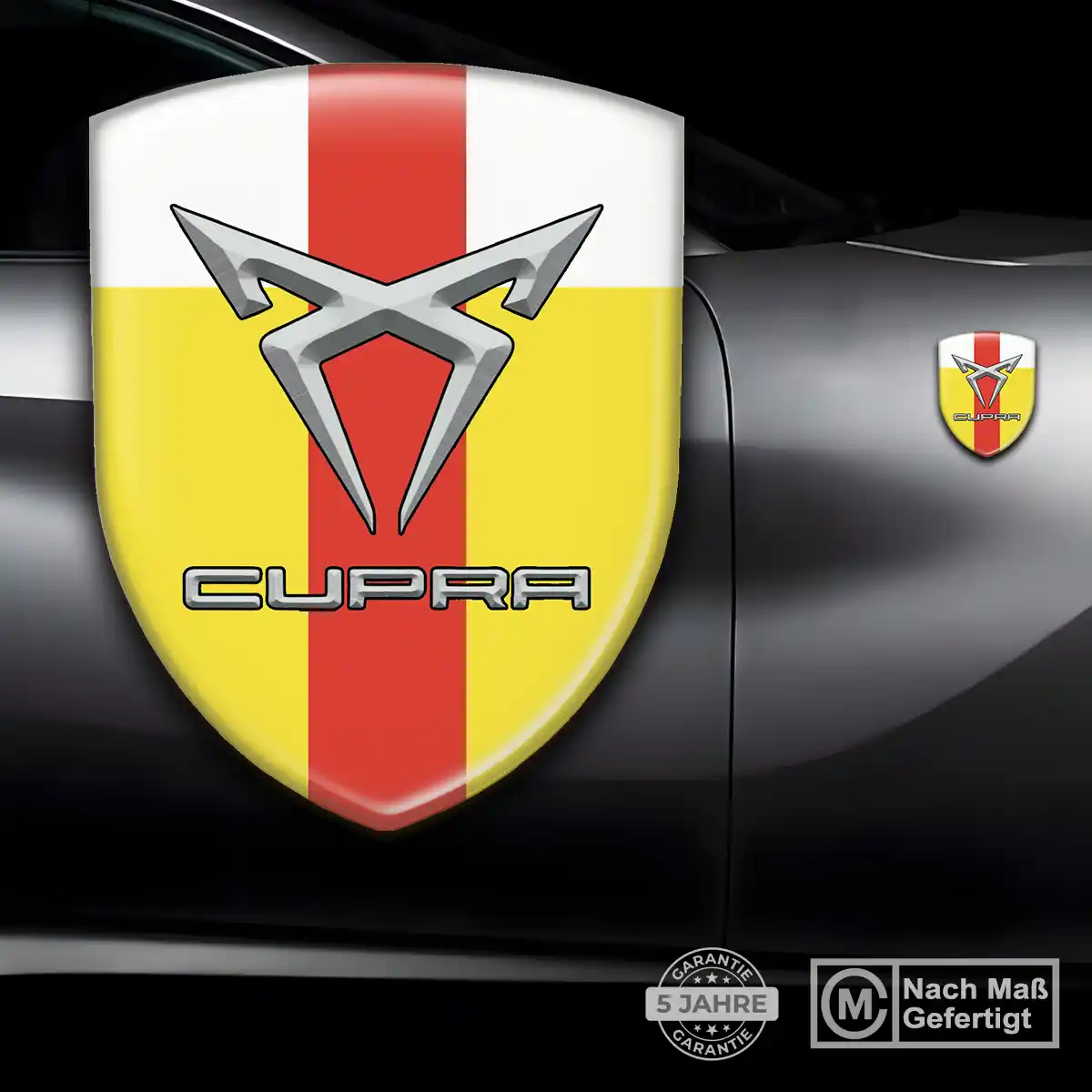 Cupra 3D Gel Aufkleber Wappen Auto Premium-Edition