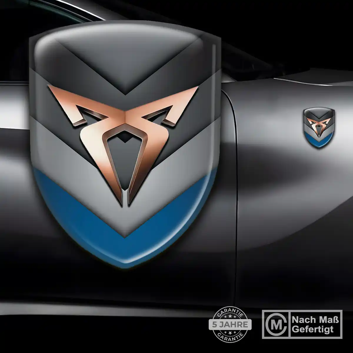 Cupra 3D Gel Aufkleber Wappen Premiumqualität