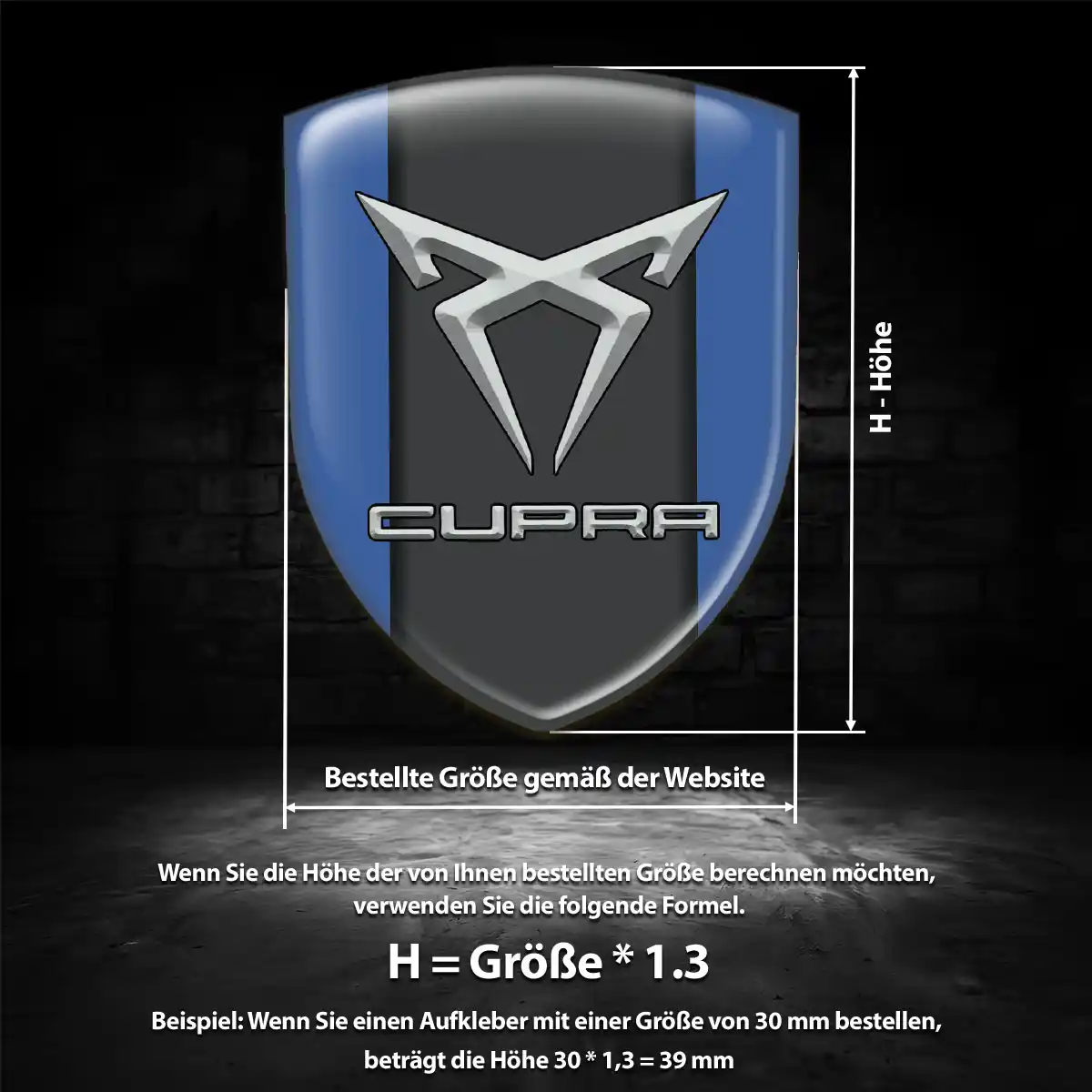 Cupra 3D Gel Aufkleber Wappen Stilvolles Design