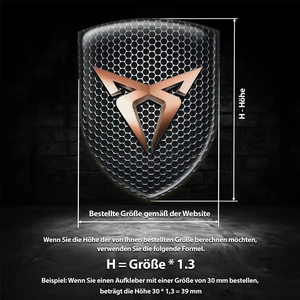 Cupra Aufkleber 3D Gel Emblem Auto Premium-Edition