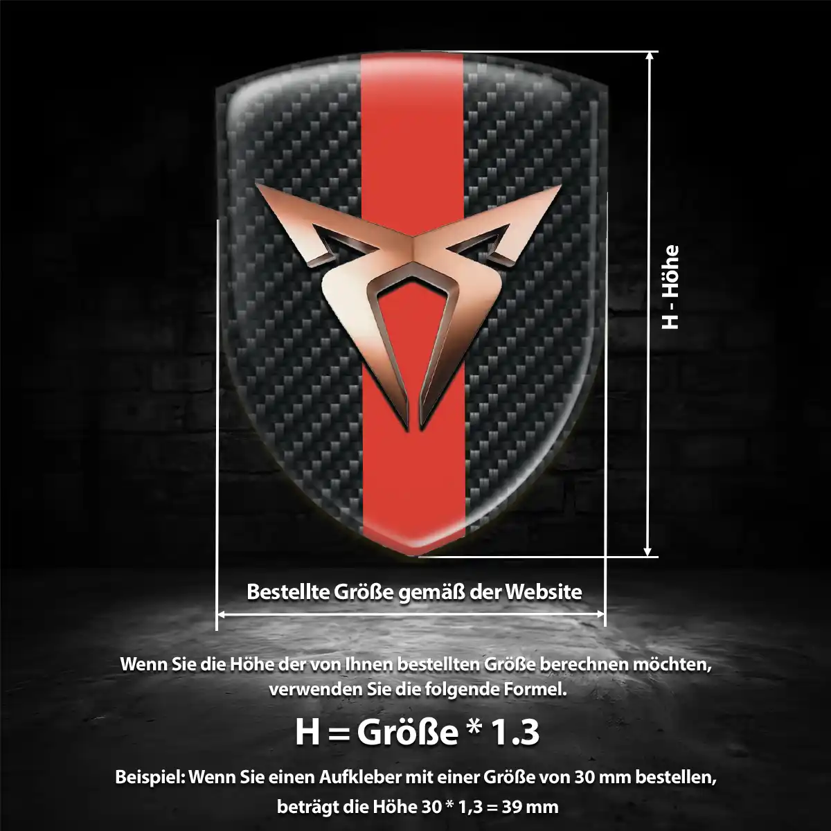 Cupra Aufkleber 3D Gel Emblem Auto Stilvolles Design