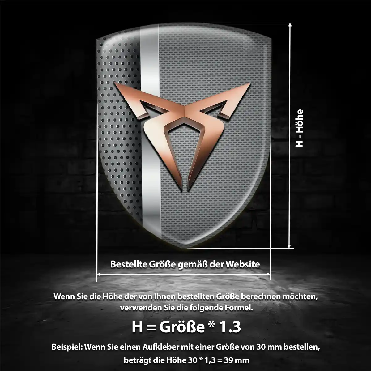 Cupra Aufkleber 3D Gel Emblem Hohe Qualität