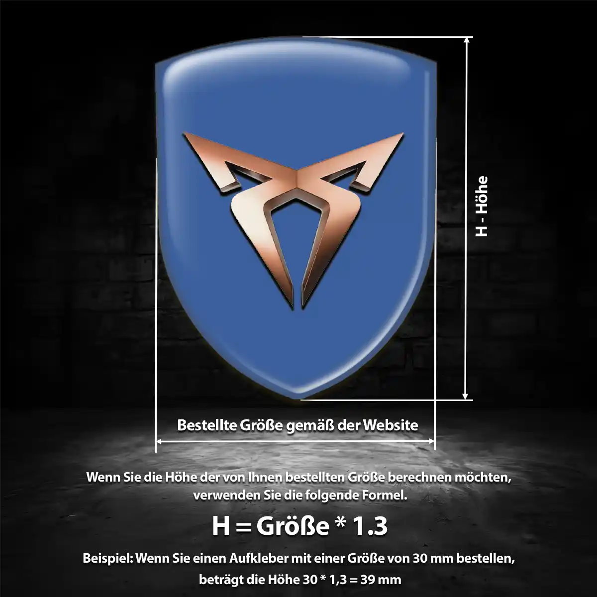 Cupra Aufkleber 3D Gel Emblem Premiumqualität