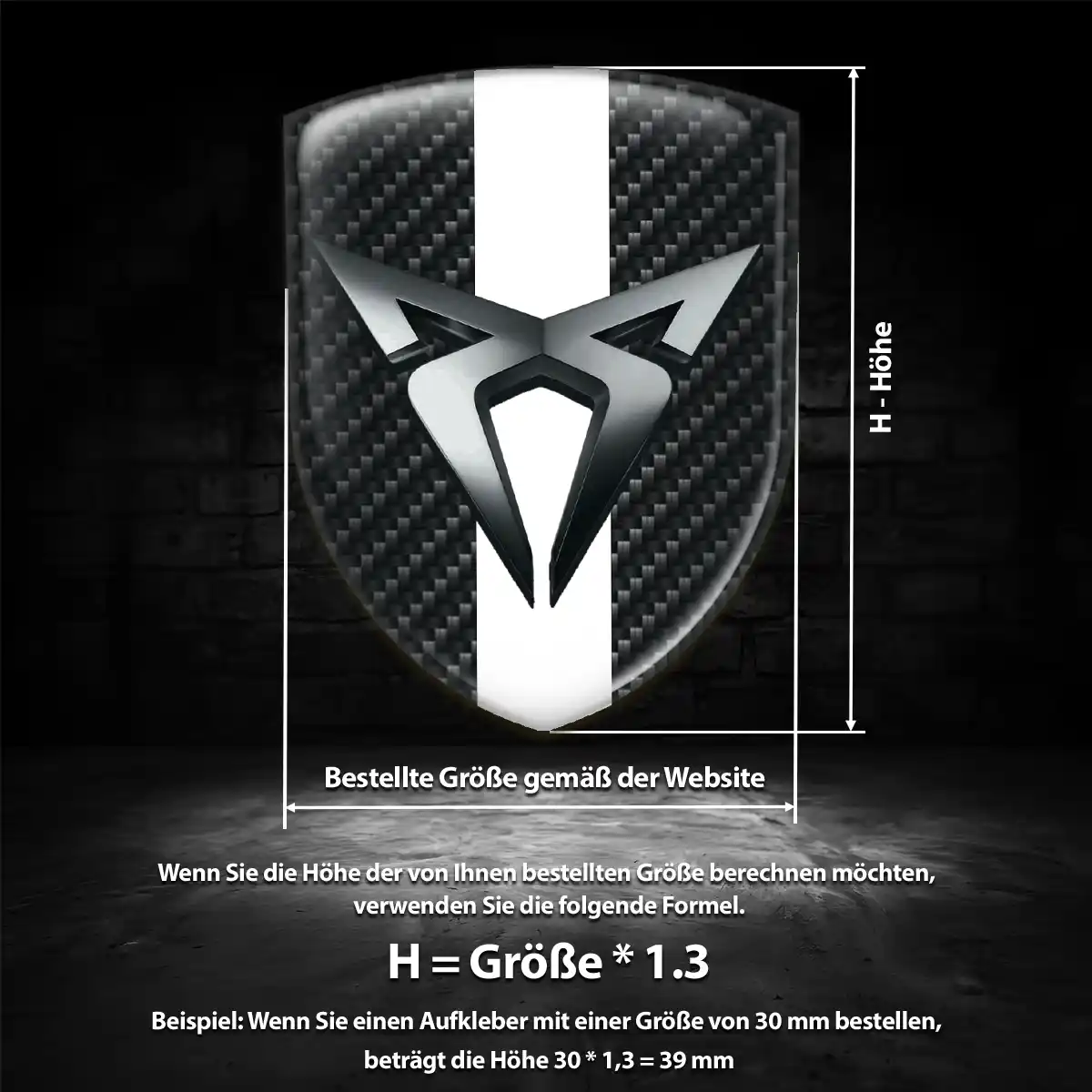 Cupra Aufkleber 3D Gel Emblem Stilvolles Design