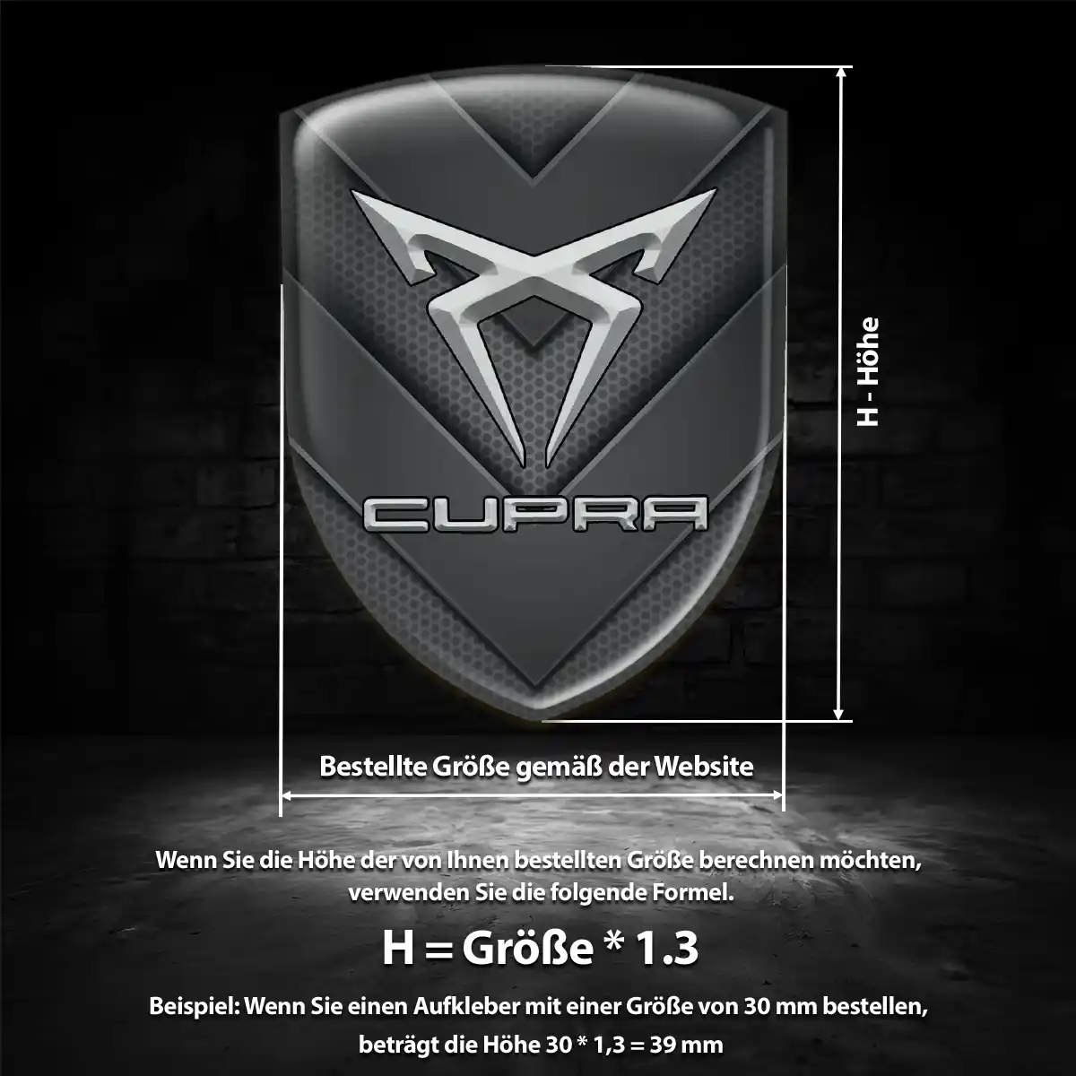 Cupra Aufkleber 3D Gel Embleme Auto Premium-Edition