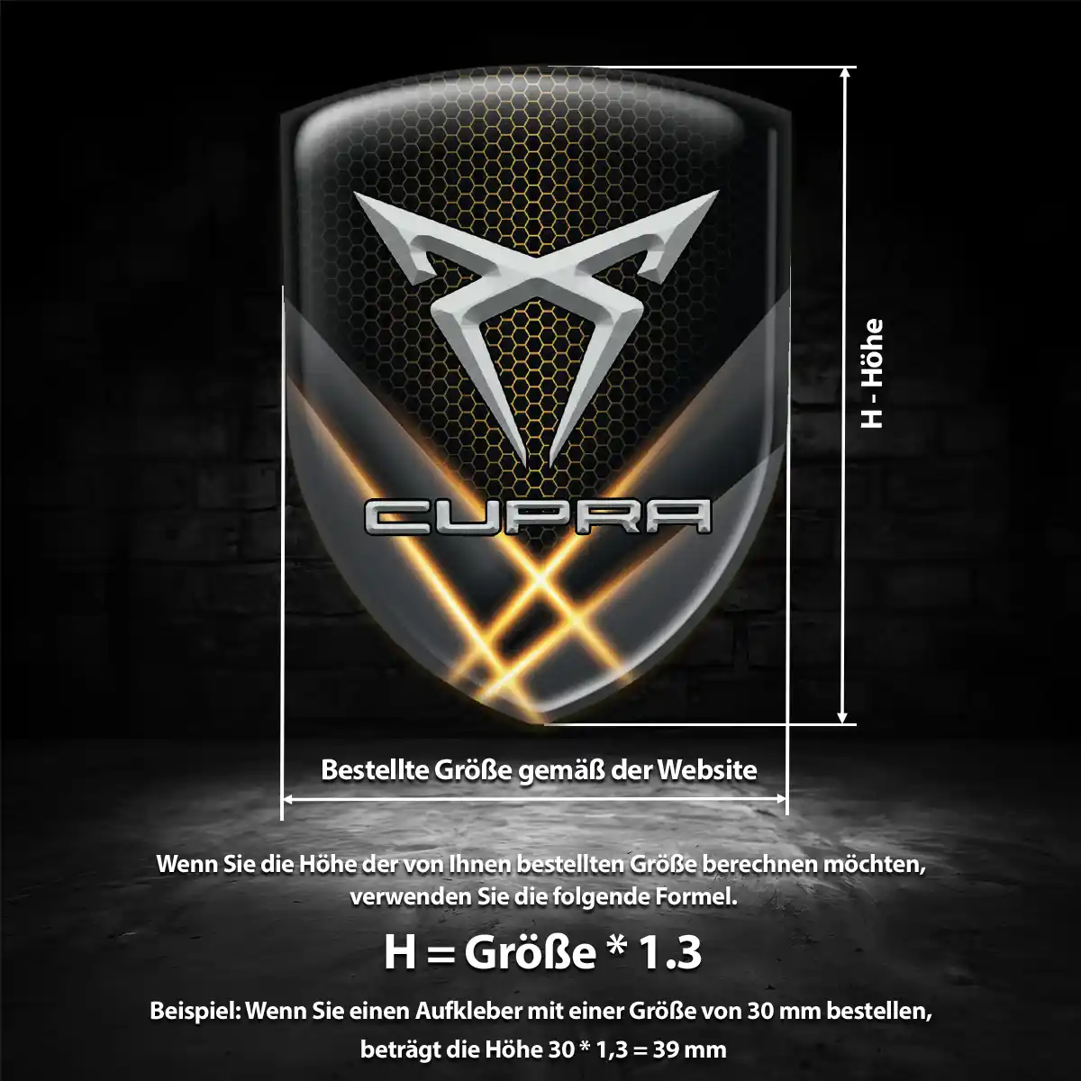 Cupra Aufkleber 3D Gel Embleme Auto Premiumqualität