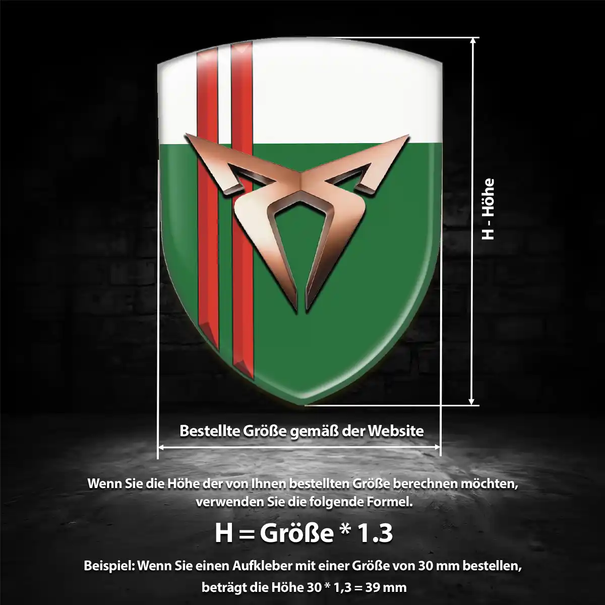 Cupra Aufkleber 3D Gel Embleme Hohe Qualität