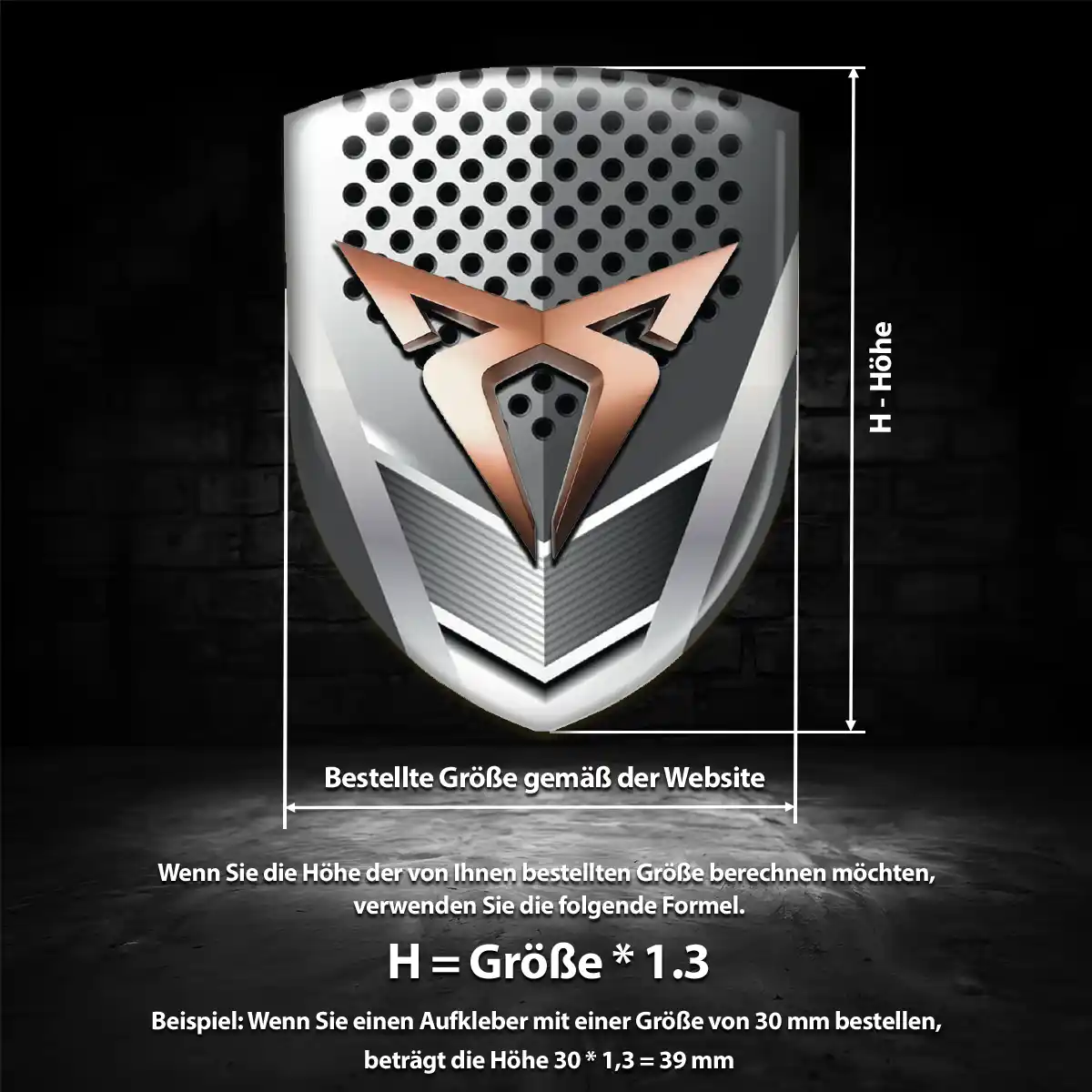 Cupra Aufkleber 3D Gel Embleme Limitierte Auflage