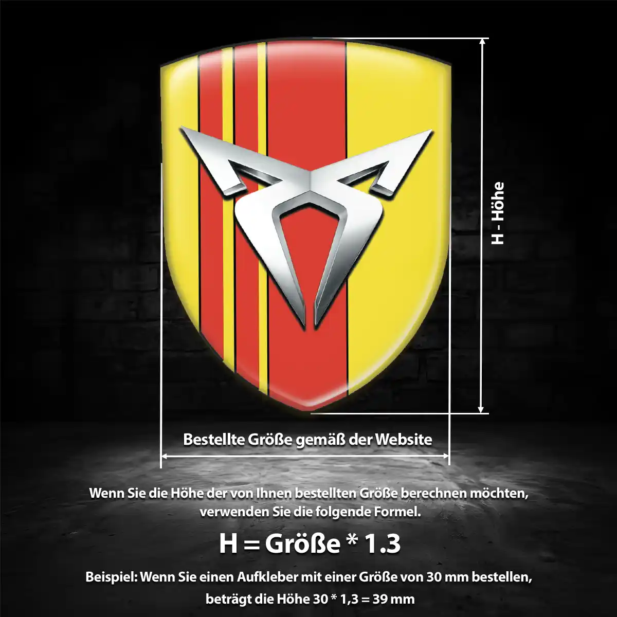 Cupra Aufkleber 3D Gel Embleme Premium-Edition