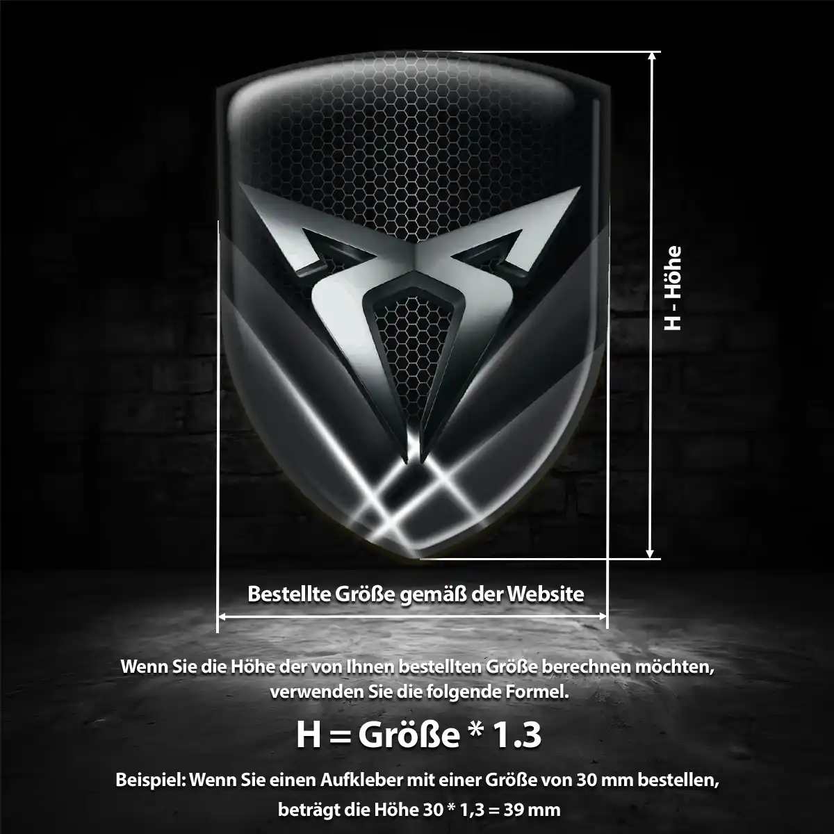 Cupra Aufkleber 3D Gel Embleme Premiumqualität