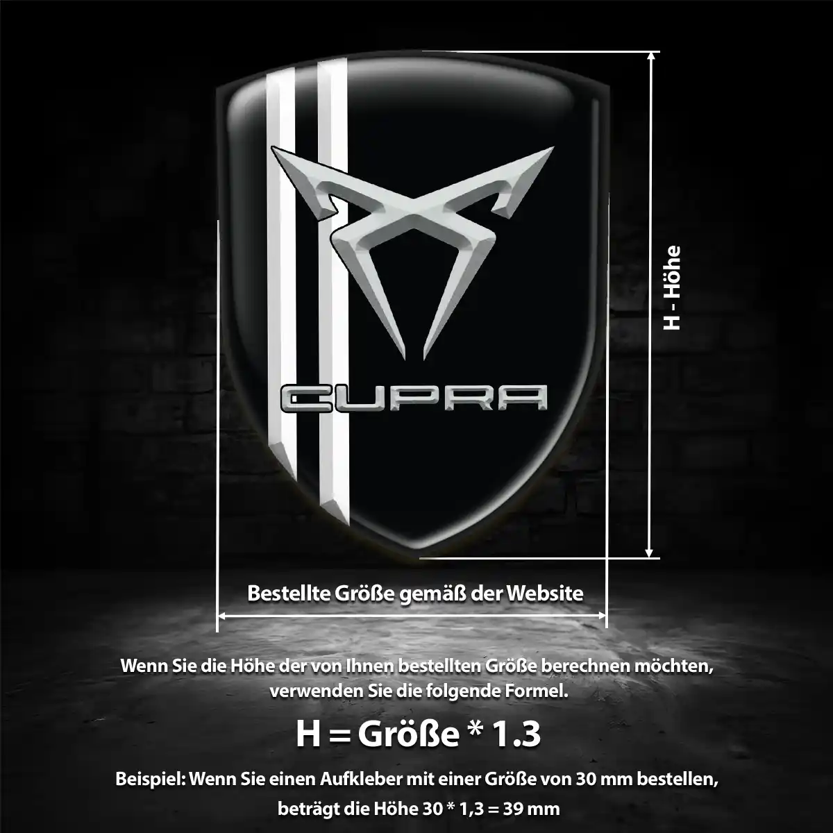 Cupra Aufkleber 3D Gel Embleme Stilvolles Design